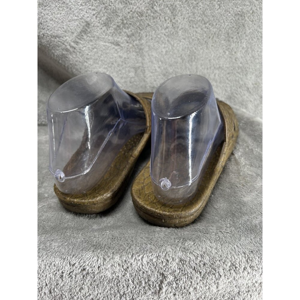 Pali Hawaii Women's Sandals Size 6  Slide Rubber Slip On Classic Brown Surfer - Picture 4 of 9
